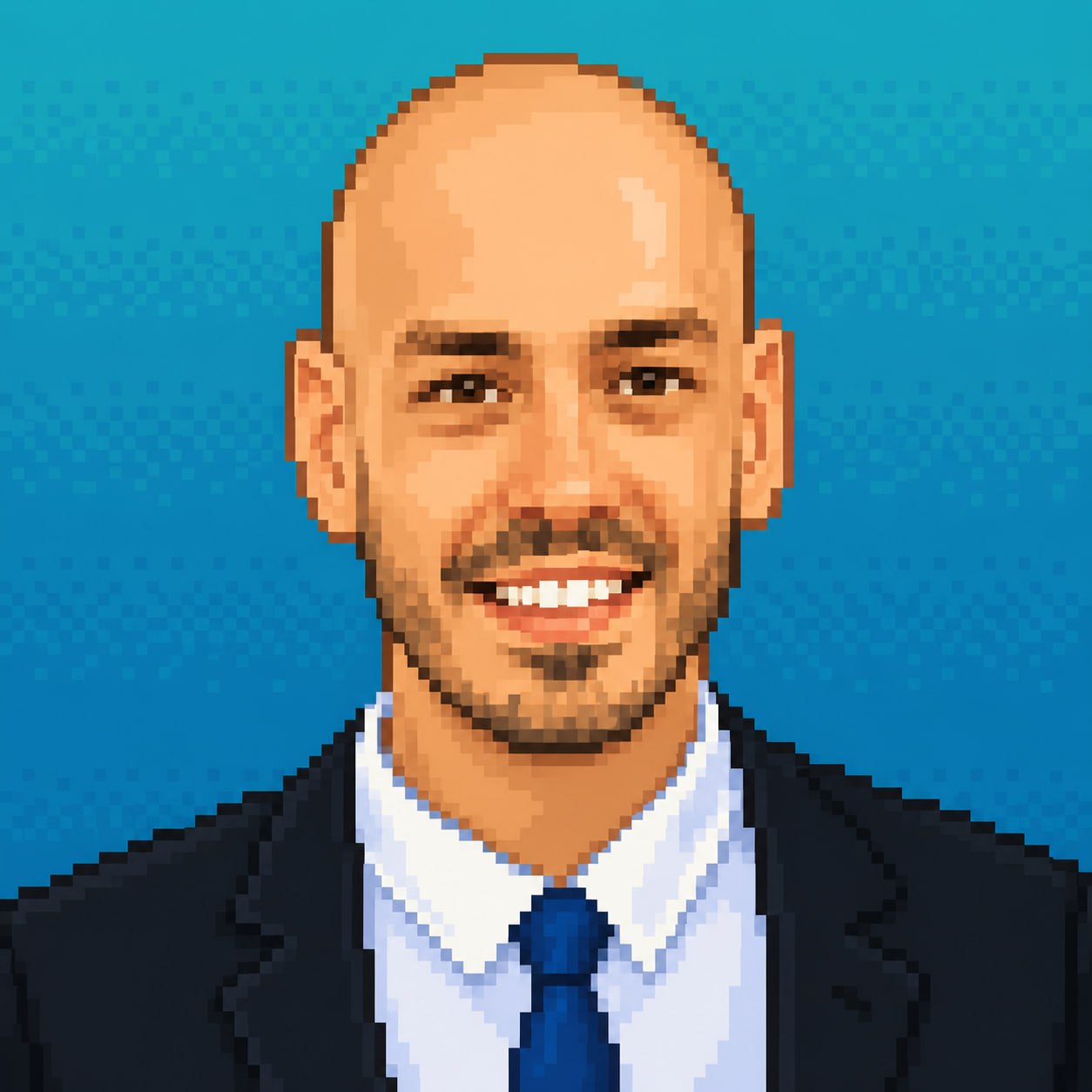 Pixel portrait of Michael Costea
