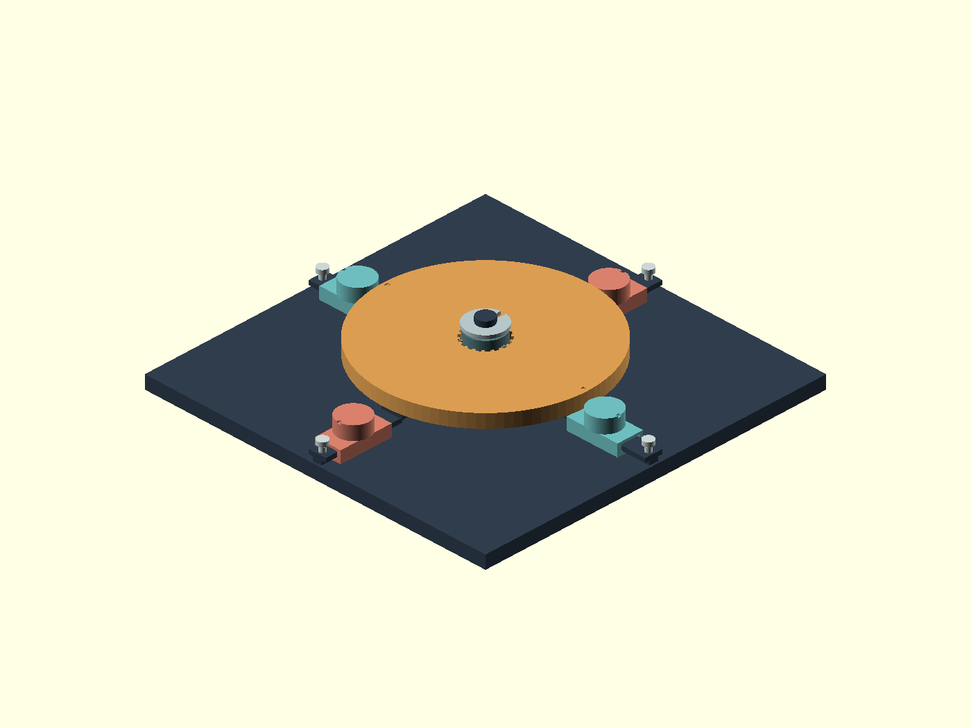 Radial design CAD assembly with four independently movable magnetic gates